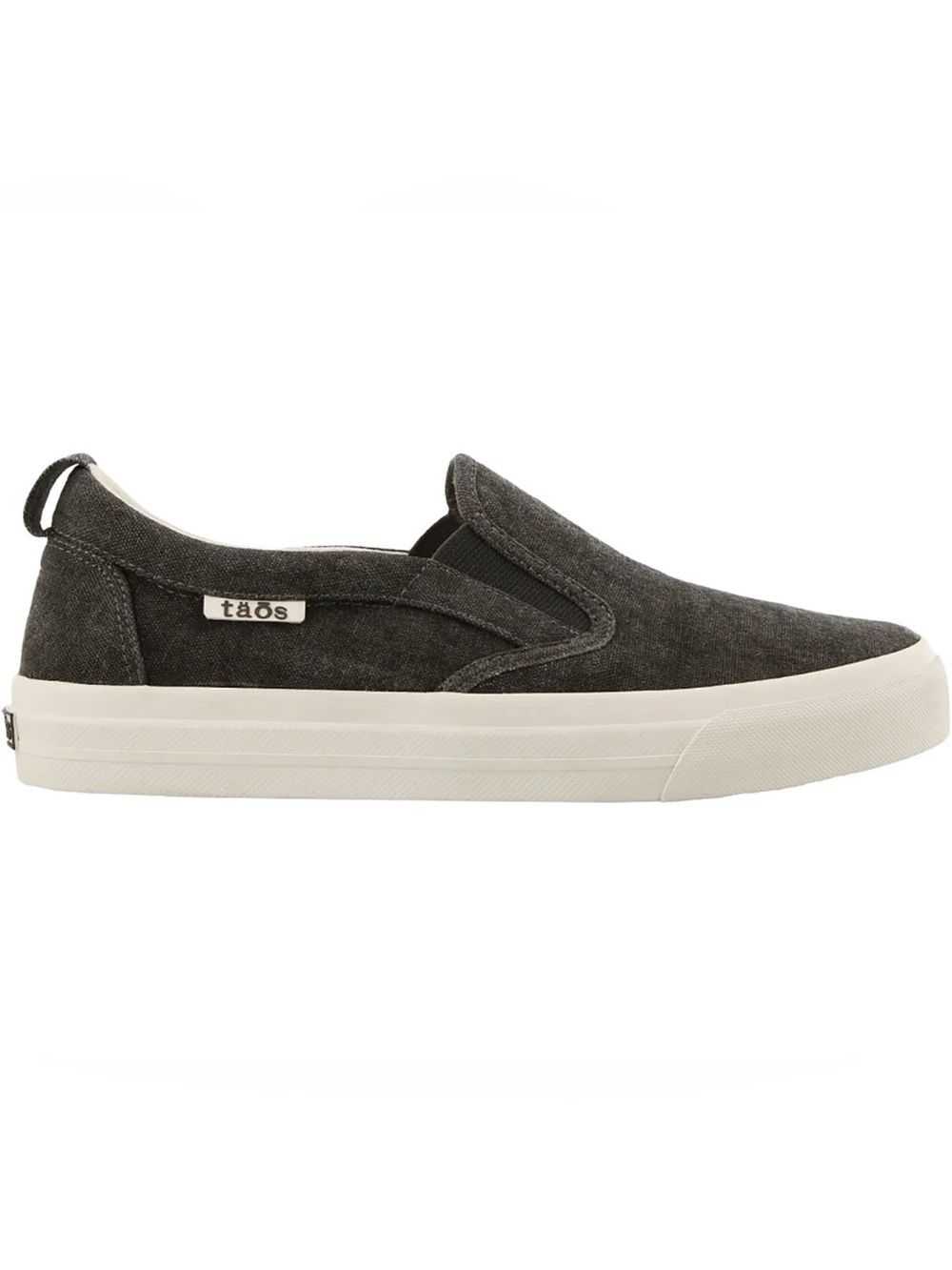 Taos Rubber Soul Boho Sz 10 Slip-On Canvas Sneakers Charcoal Cream RBS-13650